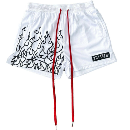 Kill Krew Muay Thai Flame Shorts Dupes - Men's Mesh Athletic Shorts