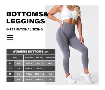 NVGT Contour Seamless Leggings - High Waisted, Butt Lift, Compression Waistband