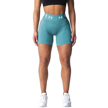 NVGT Sport Seamless Shorts for Women - High Waisted Butt Lift Biker/Gym Shorts