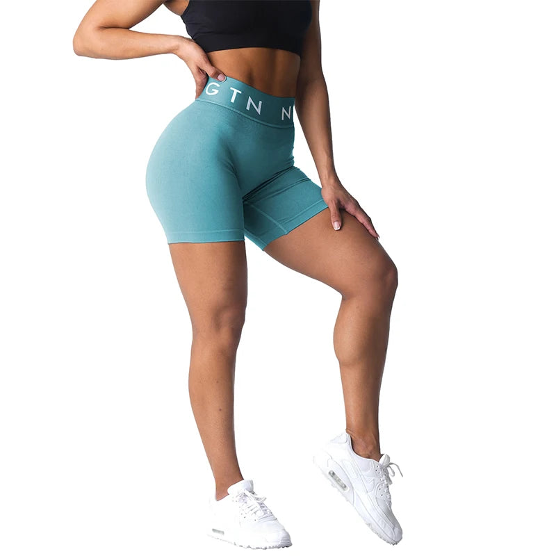 NVGT Sport Seamless Shorts for Women - High Waisted Butt Lift Biker/Gym Shorts