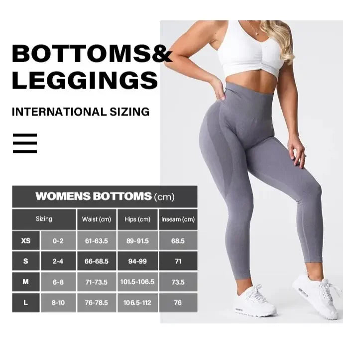 NVGT Contour Seamless Leggings - High Waisted, Butt Lift, Compression Waistband