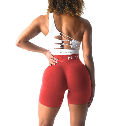 NVGT Sport Seamless Shorts for Women - High Waisted Butt Lift Biker/Gym Shorts