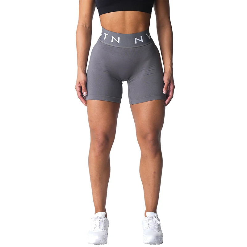 NVGT Sport Seamless Shorts for Women - High Waisted Butt Lift Biker/Gym Shorts