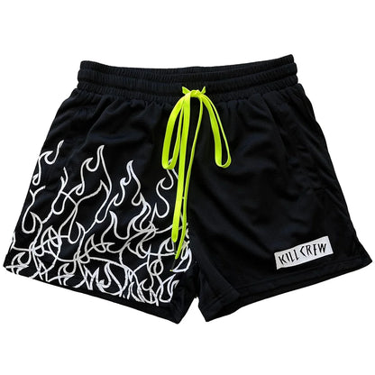 Kill Krew Muay Thai Flame Shorts Dupes - Men's Mesh Athletic Shorts