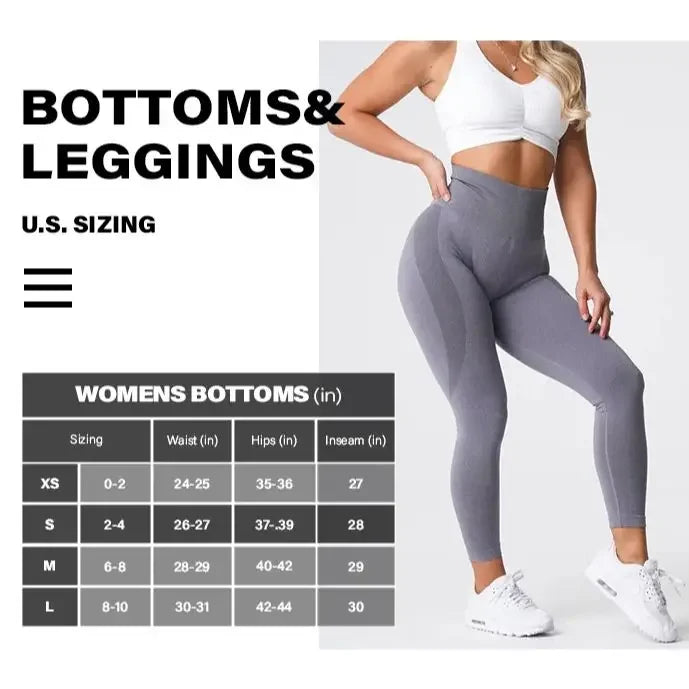 NVGT Contour Seamless Leggings - High Waisted, Butt Lift, Compression Waistband