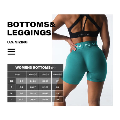 NVGT Sport Seamless Shorts for Women - High Waisted Butt Lift Biker/Gym Shorts