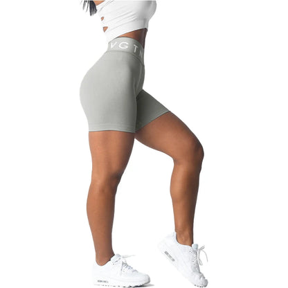 NVGT Sport Seamless Shorts for Women - High Waisted Butt Lift Biker/Gym Shorts