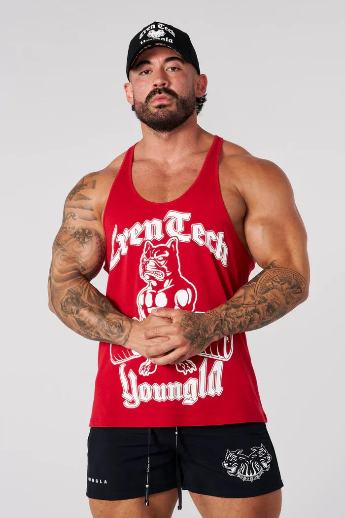 Men's YOUNG "Tren Tech" Gym Tank| LA Muscle Tank | Cotton