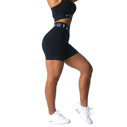 NVGT Sport Seamless Shorts for Women - High Waisted Butt Lift Biker/Gym Shorts