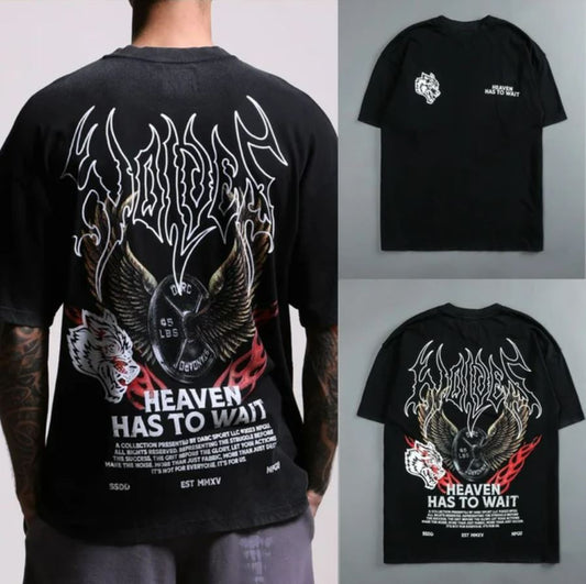 Darc Wolves Sport Men's Premium Cotton Graphic Gym Tee Shirt w/ "# of 1000" Tag