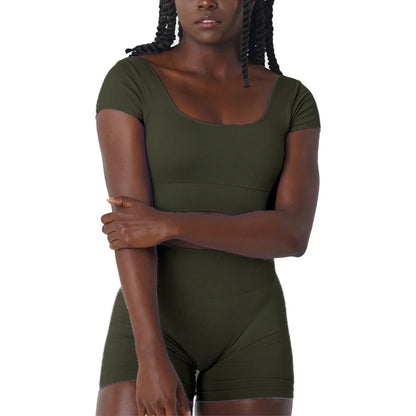 nvgtn-serene-seamless-bra-cap-sleeve-deep-v-back-scoop-neck-xs-s-m-l-khaki-green