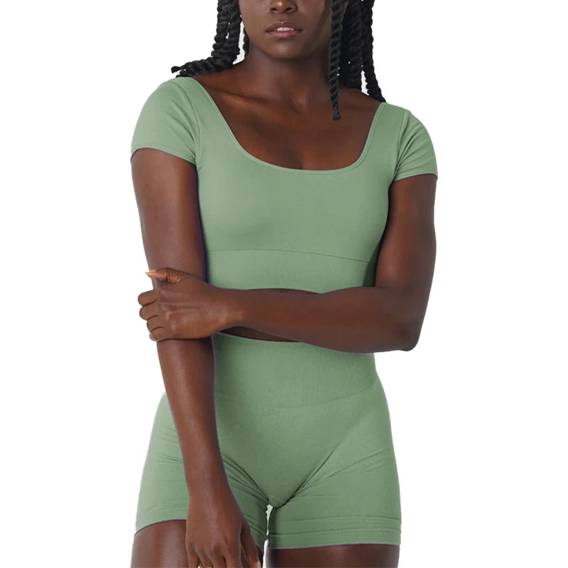 nvgtn-serene-seamless-bra-cap-sleeve-deep-v-back-scoop-neck-xs-s-m-l-sage-green